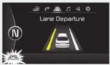 KIA Optima PHEV (2017) - WARNING - LDWS Alert - 2