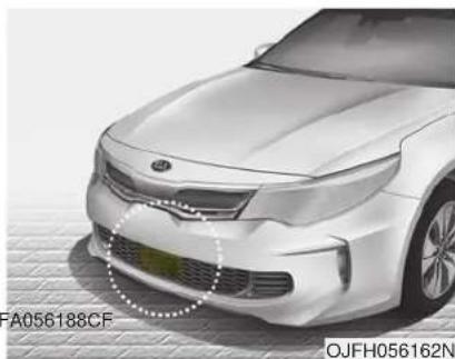 KIA Optima PHEV (2017) - Radar to detect distance to the vehicle ahead - 1
