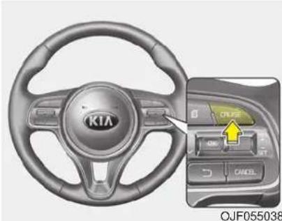 KIA Optima PHEV (2017) - To set cruise control speed: - 1