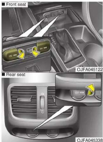KIA Optima PHEV (2017) - Power outlet (if equipped) - 1