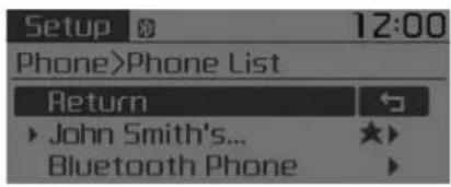 KIA Optima PHEV (2017) - Phone List - 5