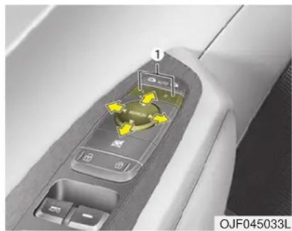 KIA Optima PHEV (2017) - WARNING - Mirror adjustment - 1