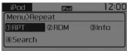 KIA Optima PHEV (2017) - MENU : iPod® - 1