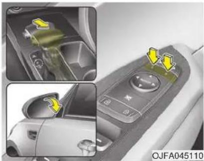 KIA Optima PHEV (2017) - WARNING - Mirror adjustment - 2