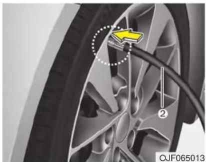 KIA Optima PHEV (2017) - Using the Tire Mobility Kit - 3