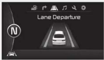 KIA Optima PHEV (2017) - WARNING - LDWS Alert - 1