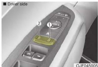 KIA Optima PHEV (2017) - Operating door locks from inside the vehicle - 2