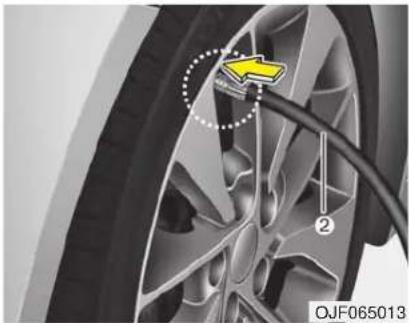 KIA Optima PHEV (2017) - Checking the tire inflation pressure - 1