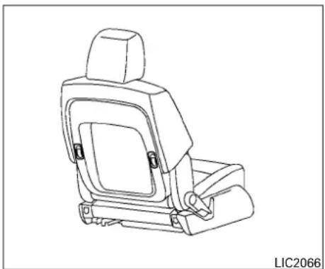 Line drawing of a car seat assembly (no text or symbols)