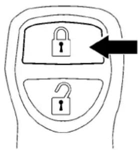 Diagram showing two lock icons inside a device casing with an arrow pointing to the lock icon, indicating lock status or security.