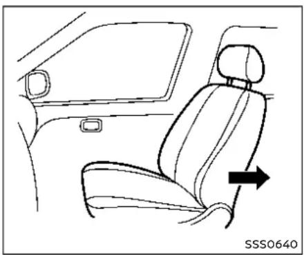 Line drawing of a car interior showing seat, dashboard, and seatbelt (no text or symbols)