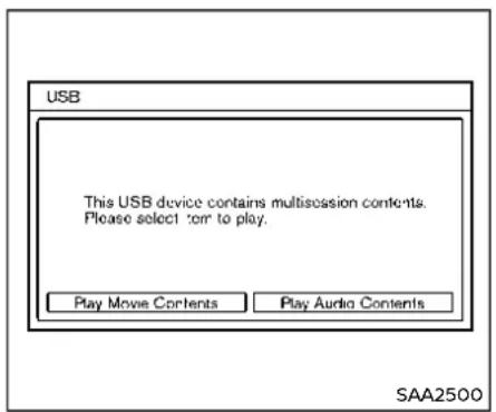 USB This USB device contains multiscassion contents. Please select 'rom' to play. Play Movie Contents Play Audio Contents SAA2500