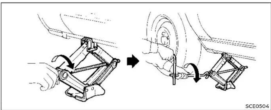 Mechanical assembly diagram showing two steps of a clamp or bracket mechanism (no text or symbols present)