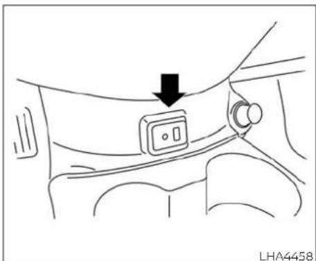 Line drawing of a car seatbelt with a black arrow pointing to the seatbelt (no text or symbols)