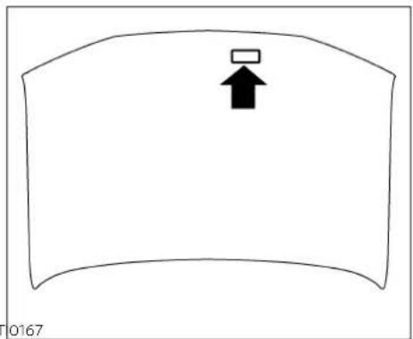 Simple line drawing of a curved object with an upward arrow symbol (no text or labels)