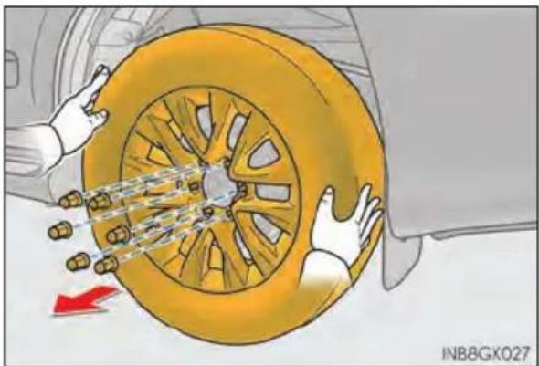 LEXUS GX 460 (2018) - Replacing a flat tire - 9