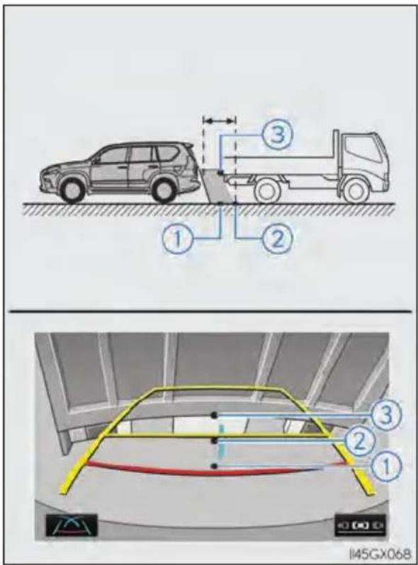 Technical diagram showing car parking and roof structure with numbered components and a scale bar