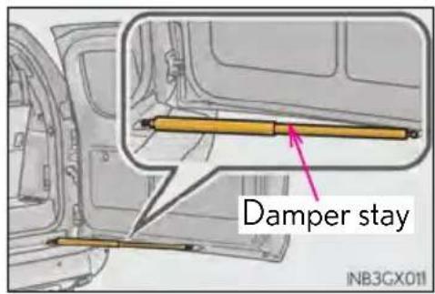 Damper stay INB3GX011