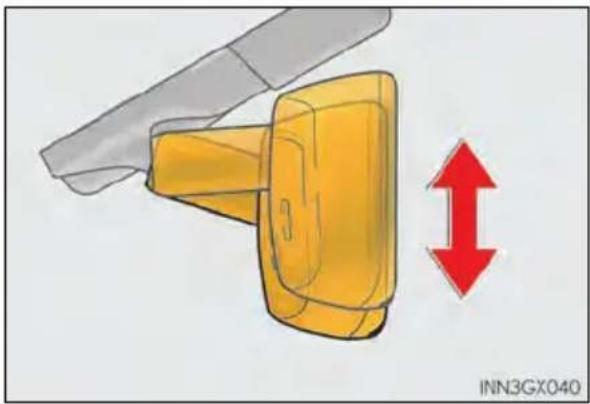 LEXUS GX 460 (2018) - Adjusting the height of rear view mirror - 1