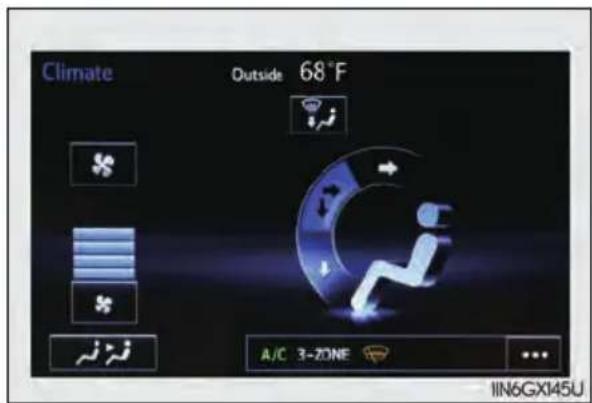 Climate Outside 68°F A/C 3-ZONE IIN6GX145U