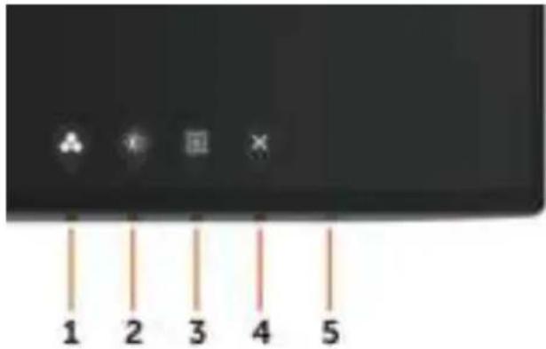 DELL S2419HM - Using the Front Panel Controls - 1