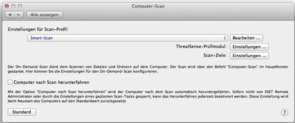 ESET Endpoint Antivirus Mac OS - Prüfprofile - 1