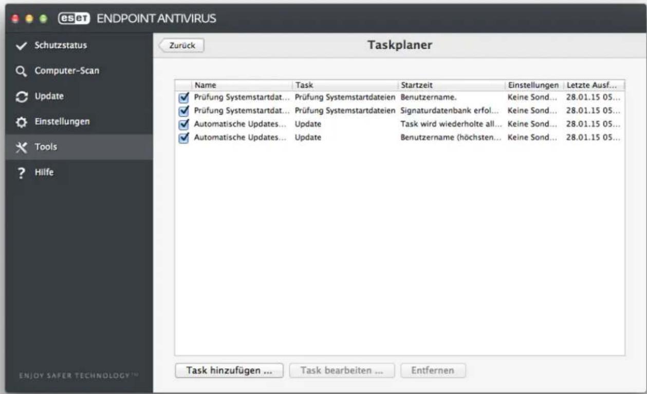 ESET Endpoint Antivirus Mac OS - Taskplaner - 1