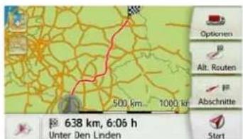 Optionen Alt. Routers Abschnitte 638 km, 6:06 h Unter Den Linden Start