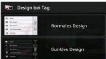 Design bei Tag Normales Design Dunkles Design