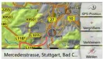 2255 K9503 180 K9501 L1187 L1615 27 10 GPS-Position + Vergrößern - Verkleinern Wahlen Mercedesstrasse, Stuttgart, Bad C...