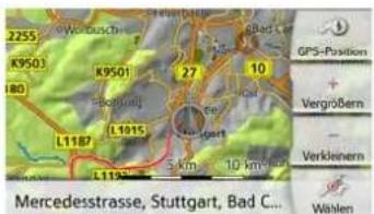 2255 K9501 K9501 27 10 GPS-Position + Vergrößern - Verklenern L1187 L1195 L1195 Mercedesstrasse, Stuttgart, Bad C... Wählen