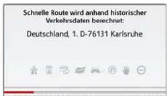Schnelle Route wird anhand historischer Verkehrsdaten berechnet: Deutschland, 1. D-76131 Karlsruhe