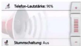 Telefon-Lautstärke: 90% Stummschaltung: Aus
