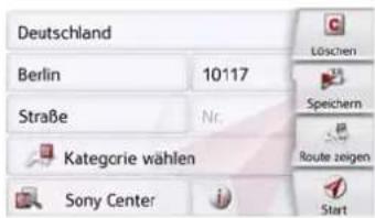 Deutschland Berlin 10117 Straße Nr. Kategorie wählen Sony Center Löschen Speichern Route zeigen Start