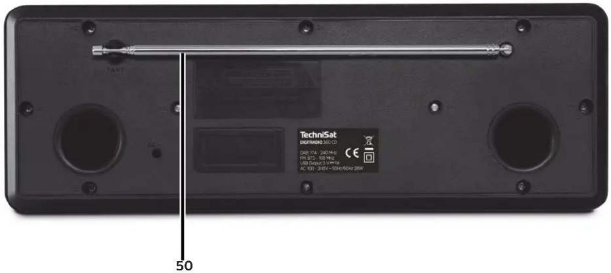 TechniSat DOUTRADIO 300 CD DAB 174 - 240Hz FRA 825 - 103 Hz USB Output 5 Sem1A AC 106 - 24V - 50Hz/50Hz 28Hz
