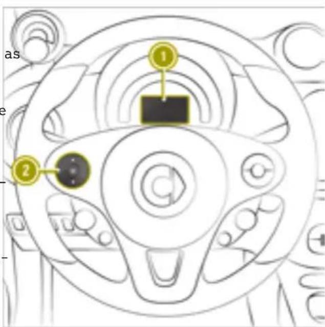 SMART Fortwo Cabrio Electric Drive (2018) - Calling up displays (color display) - 1