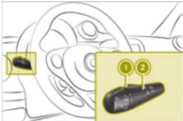 SMART Fortwo Cabrio Electric Drive (2018) - Switching the fog lamps and rear fog lamp on and off - 1