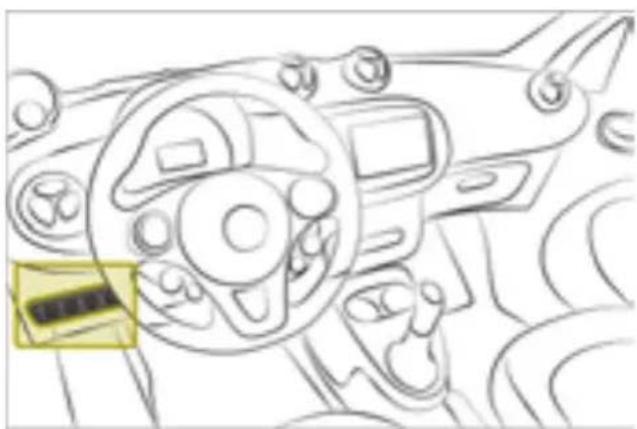 SMART Fortwo Cabrio Electric Drive (2018) - Activating/deactivating the forward collision warning - 1