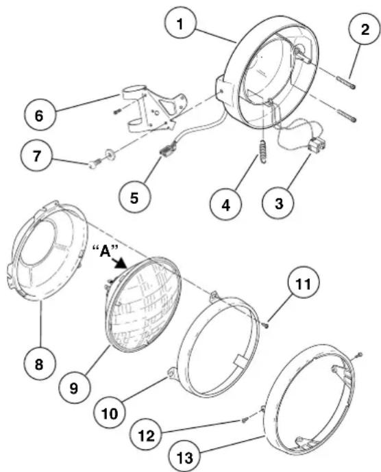 BUELL Blast (2004) - Headlamp Housing and Brackets - 1