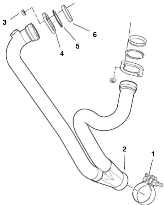 BUELL XBR Firebolt (2003) - Muffler straps must be tightened in steps to keep from over tightening or muffler will be crushed. - 1