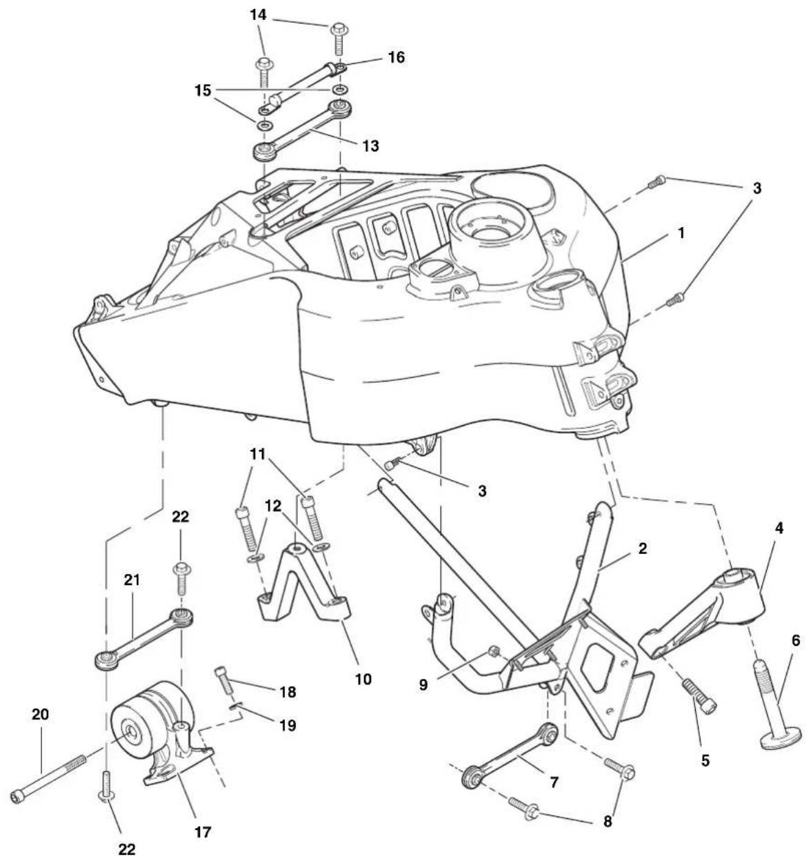 BUELL XBR Firebolt (2003) - Installing Engine in Frame - 6