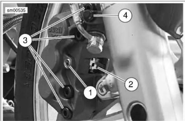 BUELL XBR Firebolt (2009) - BRAKE CALIPER DISASSEMBLY - 1