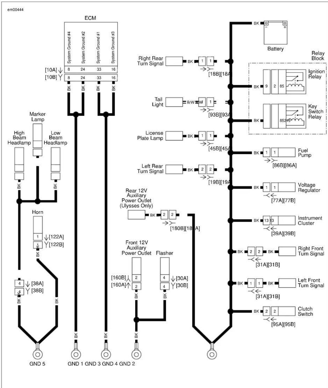 BUELL XBR Firebolt (2009) - Wiring Diagram Symbols - 7