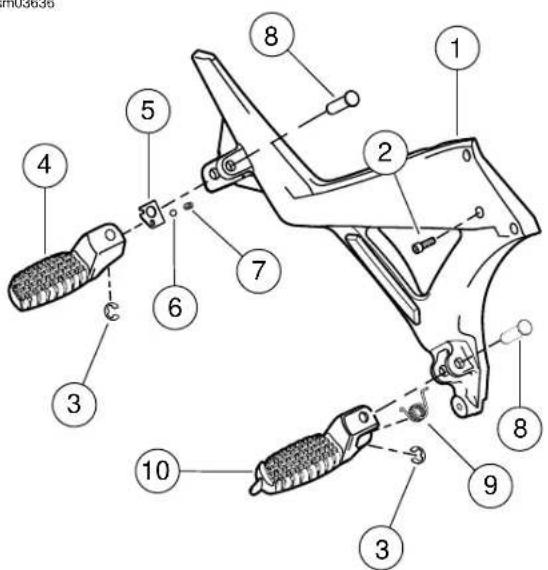BUELL XBR Firebolt (2009) - Footpeg Installation - 1