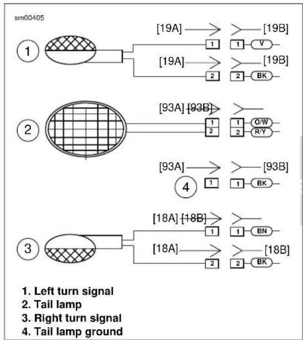 BUELL XBR Firebolt (2009) - Connections and Wire Routing - 1