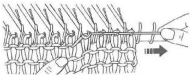 Zippy Plus - Unravelling a row of knitting - 1