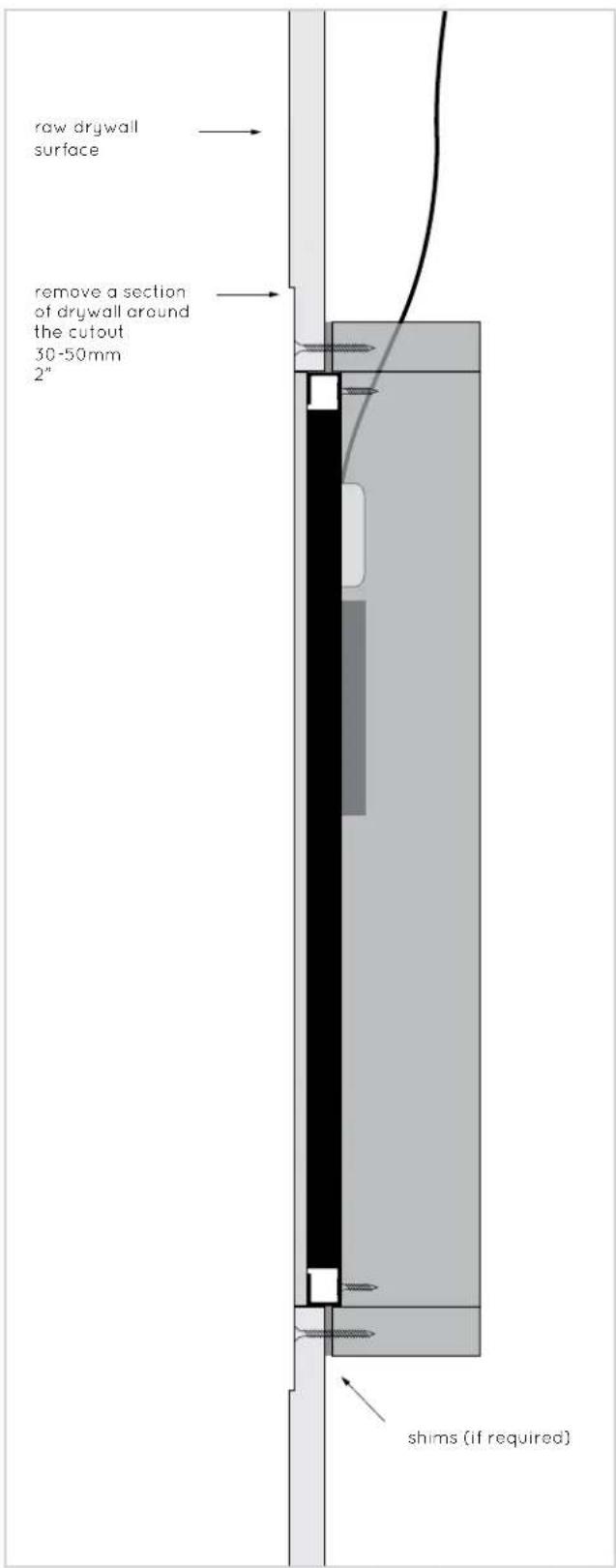 Amina Evolution AIW350iN-S200 loudspeaker - Speaker alignment required for plastering - 2