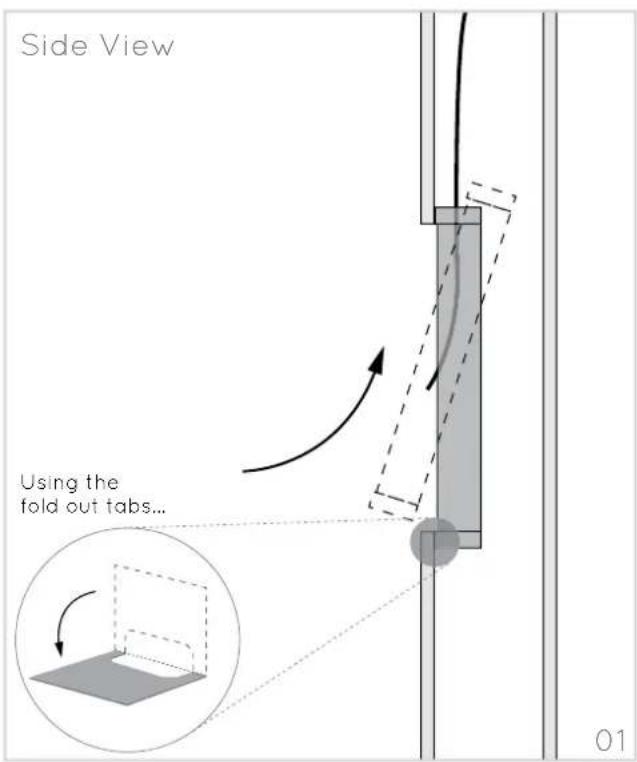 Amina Evolution AIW350iN-S200 loudspeaker - Locate cable and position backbox - 1