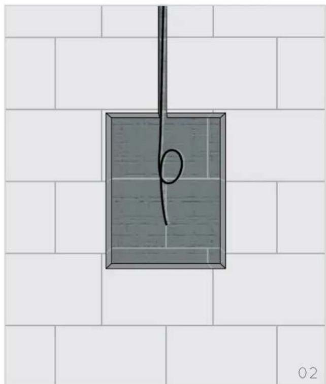 Amina Evolution AIW350iN-S200 loudspeaker - Create channel for cable - 1