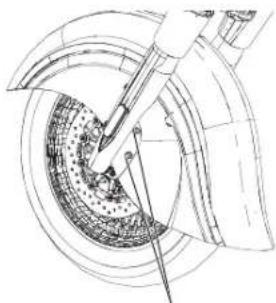 Indian Chieftain Dark Horse (2016) - Brake Pads Front Brake Pad Inspection - 1